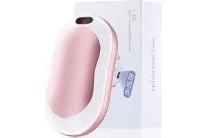 URBZUE Calentador de Manos 10000mAh, Recargables USB Calentador de Manos Eléctrico, Power Bank Portátil, Genial para Acampada y Marcha, Esquí, Raynauds, Regalo para Mujeres, Personas Mayores y Niños
