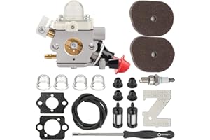 ZAMDOE Carburador FS56RC FS40 para Stihl FS40 FS50 FS56 FS70 FC56 FC70 HT56 HT56C KM56 KM56RC KN56 Recortadora recortadora de césped, reemplaza # C1M-S267A, 4144 120 0608
