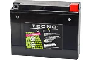 ‎WIRTH-FEDERN TECNO-GEL Motorrad-Batterie YB16AL-A2 für YAMAHA XV 750 SE, Virago 1992-1997, 12V Gel-Batterie 16Ah, 205x70x162 mm