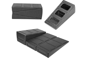 Virzen Squat Wedge Block 3PCS Non-Slip Slant Board for Calf Stretching Physical Therapy, 440 Lbs Weight Capacity, Heel Elevated Squat, Weight Lifting, Improve Lower Leg Strength Training