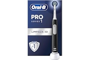 Oral-B Pro Series 1 Cepillo de Dientes Eléctrico con Mango Recargable y Cabezal, Diseñado por Braun - Negro