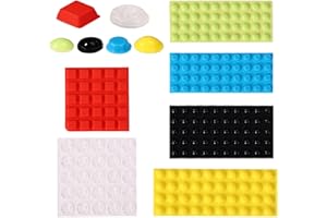 Tinoaly 220uds Puntos Táctiles para Personas con Baja Visión, Surrido Tamaños y Colores Marcadores de Silicona como Ayuda Braille para Ancianos Ciegos