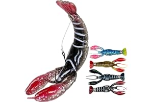 Pelican Mate Crawfish Soft Plastic Lures Bass Fishing Bionic Lures Freshwater Craw Baits Artificial Lobster Recoil Movement 3.7’’/0.2 oz (Pack of 4) (B)