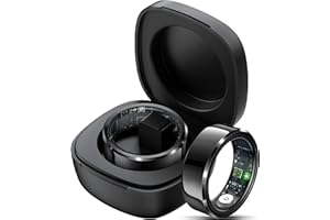 findtime Smart Ring Heart Rate Monitor Blood Pressure Ring Sleep Tracker Blood Oxygen Health Ring Pedometer Step Counter Calories Waterproof Fitness Ring for Men Women