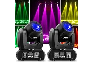 DELIBANG 2 Stücke 100W 8 Prismen Moving Head Beam RGB DMX-12CH LED DJ Bühnenlicht (Deutschland Lagerhaus) mit 8 Muster+12 Farben Sound-aktiviert/Auto discolicht für party Bar Halloween Hochzeit