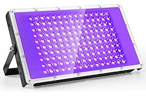 GKT 40W LED Luz Negra, Luz Negra Ultravioleta, IP66 Impermeable, Luz Negra UV con Enchufe para Halloween, Fiesta de Navidad, Body Painting, Carteles Fluorescentes, Fiestas con Luz Negra