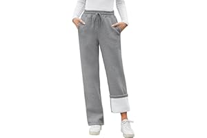 PASUDA Pantaloni Tuta Donna Invernali Termici Pantaloni Fodera in Pile Casual Elastico Pantaloni Jogging a Vita Alta Pantalone Sportivi Lungo Comodi in Cotone con Tasche e Coulisse