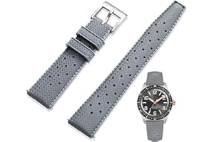 Niziruoup Uhrenarmbänder aus Fluorkautschuk mit Schnellverschluss Tropical Style Weiche FKM Kautschuk Armband für Uhren, Universal FKM Gummi Uhrenarmbänder Ersatzarmband 18mm 20mm 22mm Herren Damen