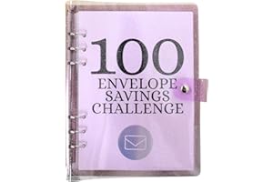 SIMYRON Money-Saving Challenge Kit Mini 25 Envelope Challenge Binder Money Saving Wallet 100 Envelope Challenge Binder Money Budget Ring Binder Cash Stuffing Budget Wallet Planne for School,Home