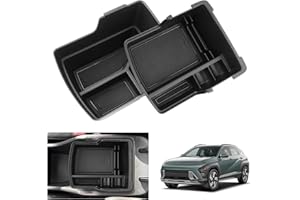 GAFAT Compatible with Hyundai Kona SX2 EV Hybird 2024 2025 Centre Console Storage Box, Kona 2024 EV Electric Manual Automatic Transmission Armrest Organiser Tray, Kona 2024 Accessories [For All Upper]