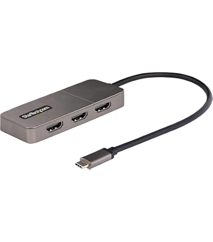2-Port USB-C MST Hub, USB Type-C naar 2x DisplayPort Multi-Monitor Adapter/Splitter, Dual-DP tot 4K 60Hz met DP 1.4 Alt Mode & DSC, HDR, 30cm Kabel, Windows Only (MST14CD122DP