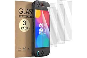 FRESILKORA Screen Protector for Nintendo Switch 2 [3Pack] Tempered Glass Screen Protector for Nintendo Switch 2 (2025), Switch 2 Glass Screen Protection Tempered Film, 9H Hardness, Anti-Scratch, Anti-Fingerprint