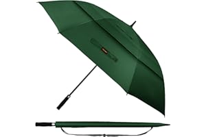 TECKNET Ombrello da Golf Grande da 68 Pollici,Ombrello Pioggia Grande,Antivento,a Doppia Calotta Ventilata,Con Apertura Automatica e Impugnatura in EVA.Perfetto per Sole e Pioggia All'Aperto.