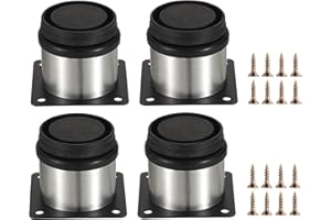 SUMTree 5cm 5 Stück Möbelfüße aus Edelstahl Schrankfüße Beine für Stühle Tisch Schrank und Sofa Möbelbeine Einfachen Montage Runde Verstellbar(Silber)