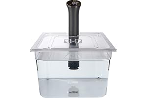 SOUSVIDETOOLS Sous Vide Tools Recipiente de policarbonato de 20 litros, tapa cortada a medida para la olla Anova Nano de Sous Vide, sin BPA, antiadherente, apto para lavavajillas