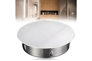 LEIKURVO Coperchio del foro per camino: diametro 110 mm, in acciaio inox, tappo cieco, copertura per tubo di fumo, copertura per canna fumaria, coperchio per stufa coperchio per tubi allegati, colore argento