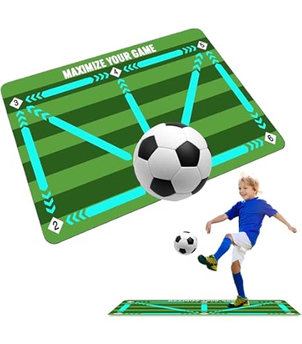 Tappetino Allenamento Calcio - Migliora Controllo Palla, Coordinazione E Velocità, Antiscivolo E Silenzioso - Foto 3