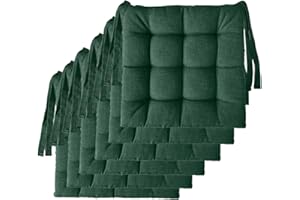 Il Tuo Artigiano Design Lot de 6 Coussins pour chaises de Cuisine fabriqués en Italie – Coussins pour chaises 40 x 40 cm, épaisseur 6 cm, rembourrages en éponge (Vert)