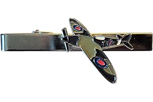 ENAMEL WORLD RAF Battle of Britain Spitfire Pilot Flying Veteran WW2 Metal Enamel Tie Clip