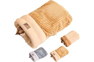 YURNB Cat Winter Sleeping Bag, Bache de Dormir de Gato, Saco de Dormir for Gatos de Interior, Cueva Suave y Acogedora para Cama para Gatos, Bolsa Envolvente para Gatos para Climas Fríos