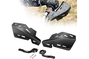 RUTU 7/8 inch (22mm) Motorbike Hand Guards Protector Replacement for Dirt Pit Bikes, Motocross, ATV, CRF KLX KX LTR TRX SX SXF EXC XCW Grizzly (CNC Bracket Pair & Allen Wrench Included) - BLACK