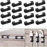 Microcase Yapışkanlı Kablo Sabitleyici D&uuml;zenleyici &Ccedil;ok Ama&ccedil;lı Kablo Toparlayıcı Klips Set-AL4552 16 Adet (Şeffaf)