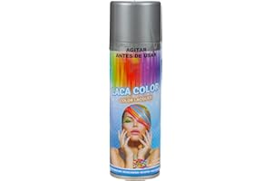 ETREXONLINE Spray Temporal con Color para Cabello - Efecto Vibrante, Fácil Lavado, Apto para Todos los Tipos, Secado Rápido, Ideal para Fiestas y Eventos, 125ml (Color Plata, 1 unit)