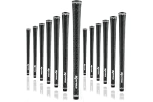 Karma Kit de poignées de golf Jumbo en velours - Noir surdimensionné (+ 0,3 cm) - Toutes saisons - Antidérapantes - En caoutchouc