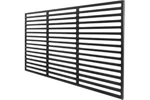 UISEBRT Griglia per Barbecue in ghisa Smaltata，60 x 40 cm Barbecue Accessori Barbecue per Griglia a Gas Carbone Forno e Griglia Rettangolo