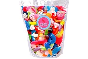 Lola's Candy - Pick And Mix Sweets - Non Fizzy Sweets - Retro Sweets - 1kg Sweets - Jelly Sweets - Pick n Mix - Pick n Mix Sweets 1kg - Sweet Gifts - Bags of Sweets - Valentines sweets