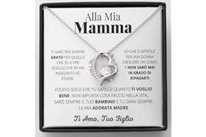 GleamÆVita Lux Collana regalo mamma, figlia, fidanzata con dedica, idea regalo donna,colore argento, acciaio inox, catenina regolabile da 45cm a 55 cm, anallergica
