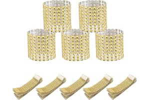 CattleyaHQ Anillo de servilletas de 50 Piezas, Anillos de servilletas Brillantes, sillas, Arcos, Hebillas Brillantes, decoración para cumpleaños, Bodas, Fiestas