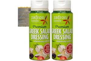 FANCY LABELS Greek Salad Dressing Multipack with 2 Pack of Zafron Foods Greek Salad Dressing 500ml | Suitable for Vegetarians