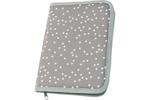LUXDAG Mom's - Organizador para cartilla de embarazo y historial médico (color a elegir) Funda en A5 como funda para el cuaderno y la cartilla de la madre (2 en 1) gris / blanco Talla:Sterne