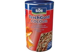 Söll 18800 TEICH-GOLD Colour-Sticks, 1 L - Proteine, Vitamine und Spurenelemente für eine ausgewogene Ernährung, zur Stärkung der Abwehrkräfte und vitale Teichfische