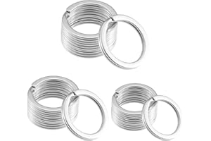 Gimars 30pcs Anelli in Acciaio Inox 304 Anello per Portachiavi 3 Ø 20mm 25mm 30mm/Anelli Spaccati Rotondi Piatti Portachiavi Anello Portaoggetti per Lavori Artigianati DIY