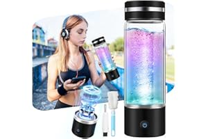 IUHFSIFS 6.0 Upgraded Hydrogen Water Bottle & Double Hydrogen Content【4000+ PPB Viscosity】Hydrogen Water Bottle【NO.1-100% Odorless】PEM/SPE technology Hydro Water Bottle