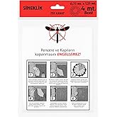 Proalet Tek Kanat Pratik Sineklik, 0.75 m x 1.25 m T&uuml;l, Kapı & Pencere Uyumlu, 4 m Yapıştırma Bantlı