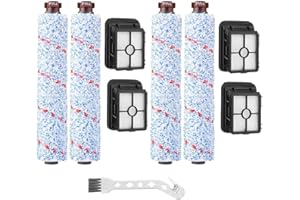 QiNu Accessoires pour Bissell Crosswave 3-en-1, Rouleaux de Brosse et filtres de Rechange pour Bissell Crosswave 1785, 2306, 2305, 17132