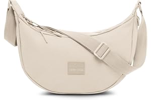 Johnny Urban Crossbody Bag Damen & Herren Beige - Ally Medium - Moon Bag Design - Umhängetasche im Halbmond Stil - Halbrunde Tasche mit verstellbarem Gurt - Wasserabweisend