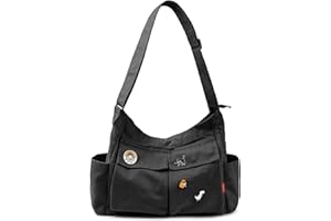 Captain Blues Canvas Messenger Bag Umhängetasche Crossbody Schulter Tote Hobo Bag für Frauen und Männer - Große Tasche mit mehreren Fächern