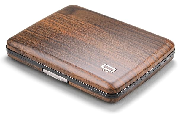 ÖGON -DESIGNS- Portefeuille en Aluminium, Grande capacité avec Fermoir en métal, Protection RFID Contre la fraude et la démagnétisation, modèle Smart Case Oslo Large