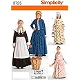 Simplicity 3725Child & Girl Costumes, Paper, White, HH (3,4,5,6)