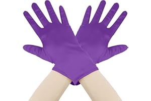 LEISLAM Satin Gloves,Guantes Para Mujer,Guantes De Satén Elegantes,Guantes Mujer Vintage,Guante De Fiesta De Noche Vintage,Guantes De Disfraz,Guantes Halloween,Años 20 Fiesta Disfraces,Guantes Halloween Mujer