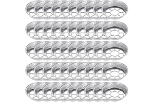 JOYIVIKE Alu-Tropfschalen 50x Alu Backformen Einweg Rund Fettauffangschale, 4cm Tief Rundformen Aluminium Tropfschalen Rund Alu Schalen Einweg Zum Backen/Röst- / Kochen/Lebensmittel Lagerung, 6/7/8/9 Zoll