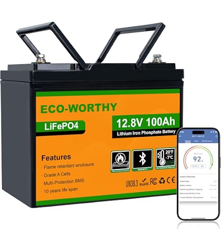 Batterie Lithium LiFePO4 12V 140Ah Redodo Bluetooth - 150A BMS - Protection Basse Température