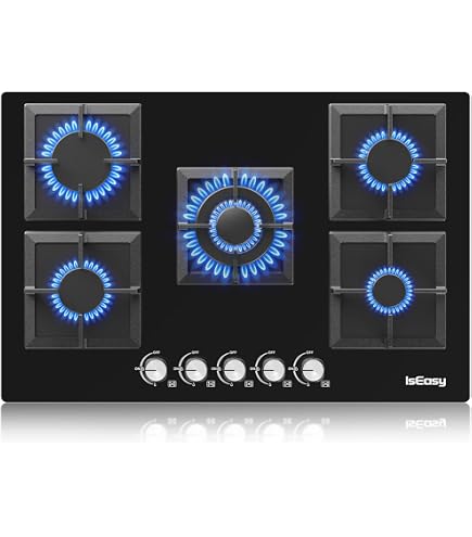Bosch - Piano cottura a gas in vetro temperato PPQ7A6B10 Finitura nero da 75cm