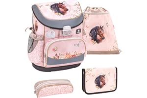 Belmil Mini-Fit Schulranzen Set 4 -teilig (405-33/AG/S) (Horse Chestnut 2)