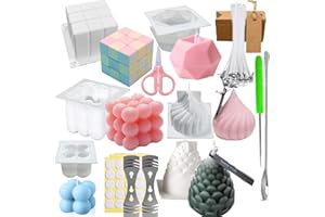DARKYOUN Kerzenformen zum Gießen Kerzen Selber Machen set Kerzen Form Silikon Bubble Kerzen Formen Silikonform Kerzen Selber Machen set für DIY Aromatherapie Kerzen Herstellung Supplies 2025 6STK