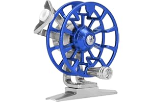 SUCIE Portable Fishing Reels Spinning, Ice Fishing Reel, for Ice Fishing Fishing Enthusiast Boat Fishing Fishermen(blue)
